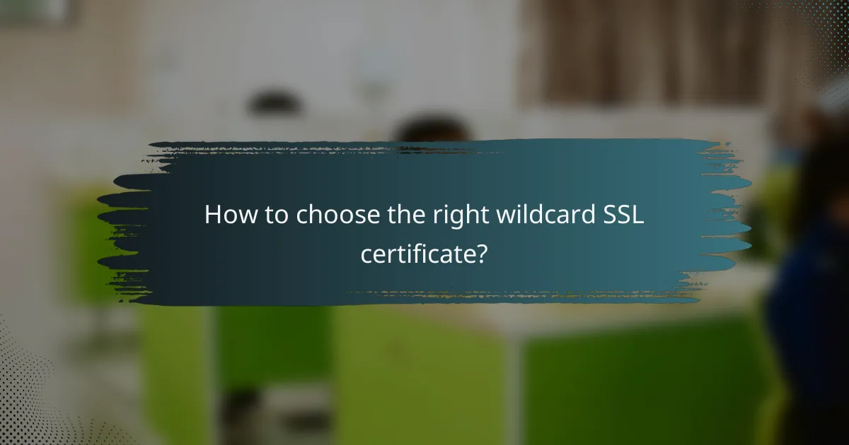 How to choose the right wildcard SSL certificate?
