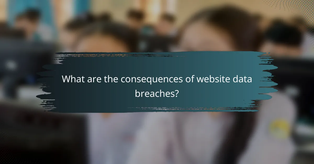 What are the consequences of website data breaches?